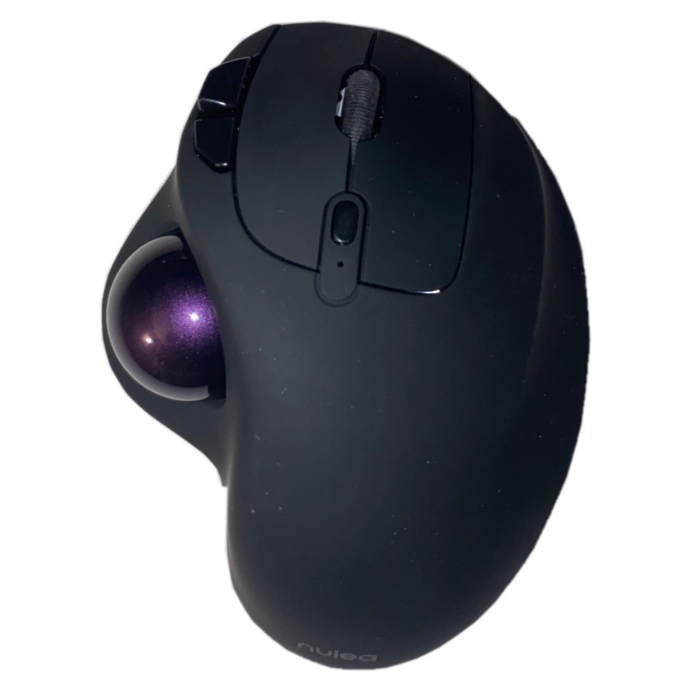 Nulea M501 Wireless Trackball Mouse Ergonomic Bluetooth/USB Receiver, Purple
